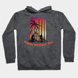 Happy Mothers Day (couple biking holding hands sunset Hoodie